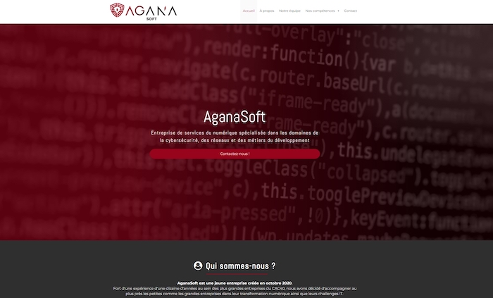 Site vitrine de Aganasoft